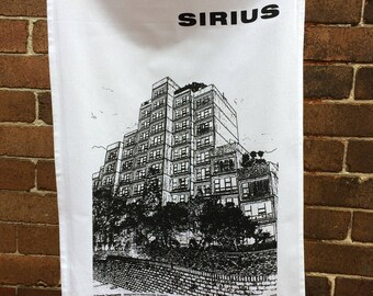 Sirius Building 1  - organic cotton teatowel/Sydney/Australia