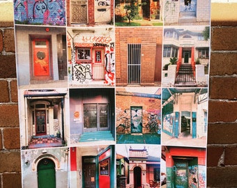 More doors of the Inner West - recycled cotton teatowel/Sydney/Australia