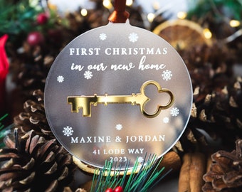 Personalised First Christmas in our New Home Bauble, First Christmas New Home, Couple Christmas Keepsake, First Home Christmas Gift