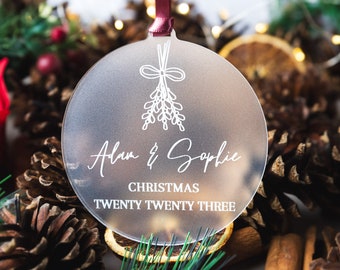 Christmas Bauble for Couple, Personalised Christmas Couple Gift, Christmas Baubles, New Couple Christmas Bauble, 1st Christmas Together