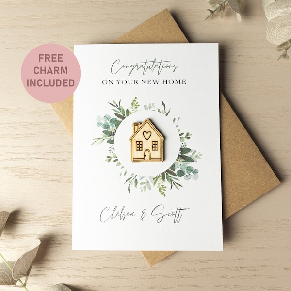 New Home Card, Moving House Card, Personalised Housewarming Card, New House Card, New Home Gift, Keepsake Card, Happy New Home, Botanical