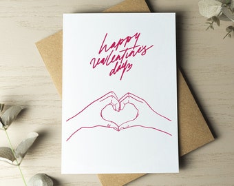 Valentines Day Card, Romantic Gift for Boyfriend Girlfriend, Valentines Card For Husband Wife, I Love You Card, Minimalist Card, For Him Her