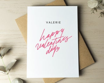 Personalised Valentines Card, Valentines Day Card for Wife, Husband, Romantic Gift For Girlfriend, Boyfriend, Minimalist Card, Custom Card