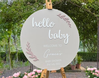 Personalised Baby Shower Sign, Welcome Sign, Baby Shower Gift, New Baby, Acrylic Sign, Baby Shower Décor, Party Decoration, Parents To Be