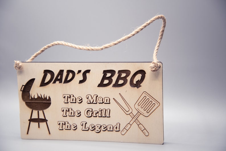 Wooden Dad Signs Dad's Shed Dad's BBQ Fathers Day Etsy