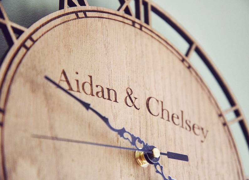 Personalised Wedding Date Clock wedding Gift Birthday Gift Etsy UK