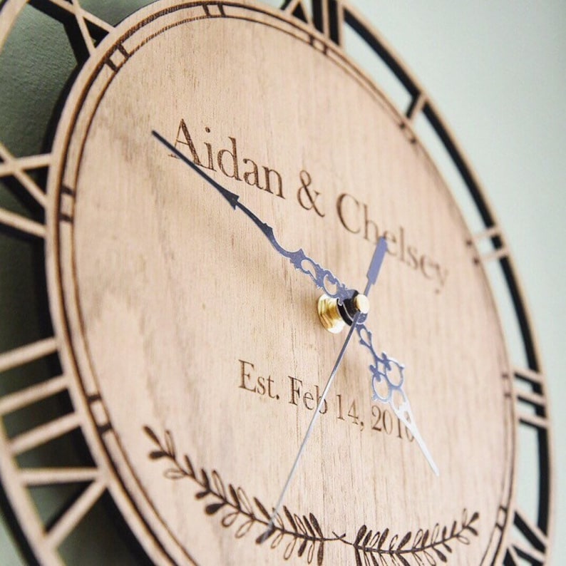 Personalised Wedding Date Clock wedding Gift Birthday Gift Etsy UK