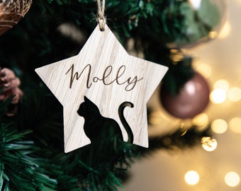 Adorno de gato personalizado / Regalo de Navidad amante de los gatos / Papá Noel secreto amante de las mascotas / Dama de gato loca presente / Relleno de medias / Hecho a mano en el Reino Unido