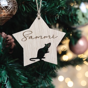 Personalised Rat Christmas Bauble | Rat Lover Gift | Rat Mum | Rat Dad | Christmas Tree Decoration | Stocking Filler | Secret Santa Gift