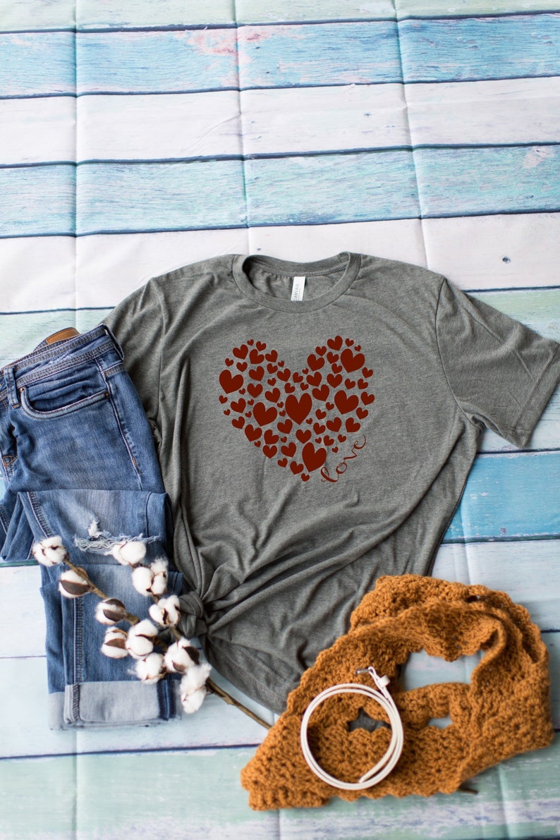 button up shirt with hearts