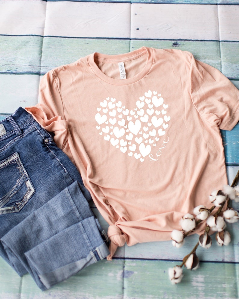 button up shirt with hearts