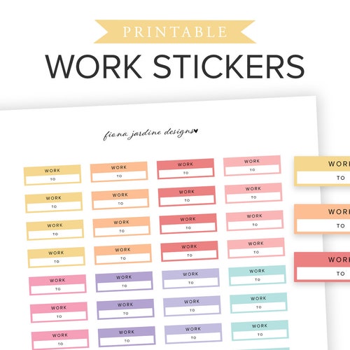 Printable Work Planner Stickers for Daily Planner Printable - Etsy