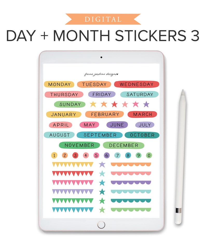 Digital Stickers Goodnotes Journal Planner Digital Planner
