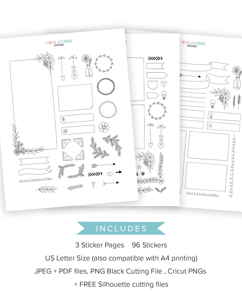 Printable BUJO Stickers Printable Bullet Journal Stickers for - Etsy ...