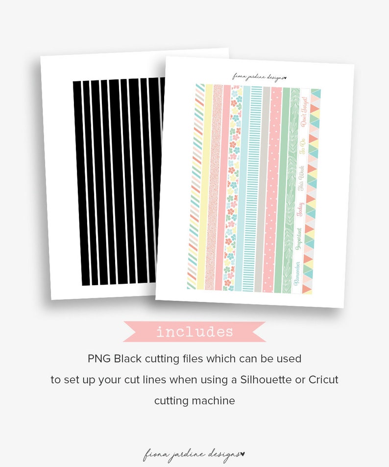 printable washi tape stickers bullet journal decorative etsy