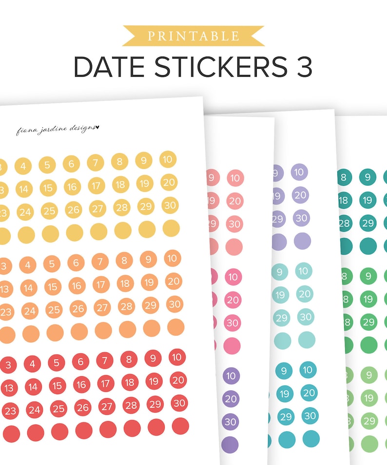 Printable Day Go over Stickers, Spherical Day Stickers for Bullet Publications Vacationers Notebooks, 50 % Inch Printable Planner Quantity Stickers photograph relating to Printable Stickers Round titled Printable Day Go over Stickers, Spherical Day Stickers for Bullet Magazines Vacationers Notebooks, Fifty percent Inch Printable Planner Variety Stickers