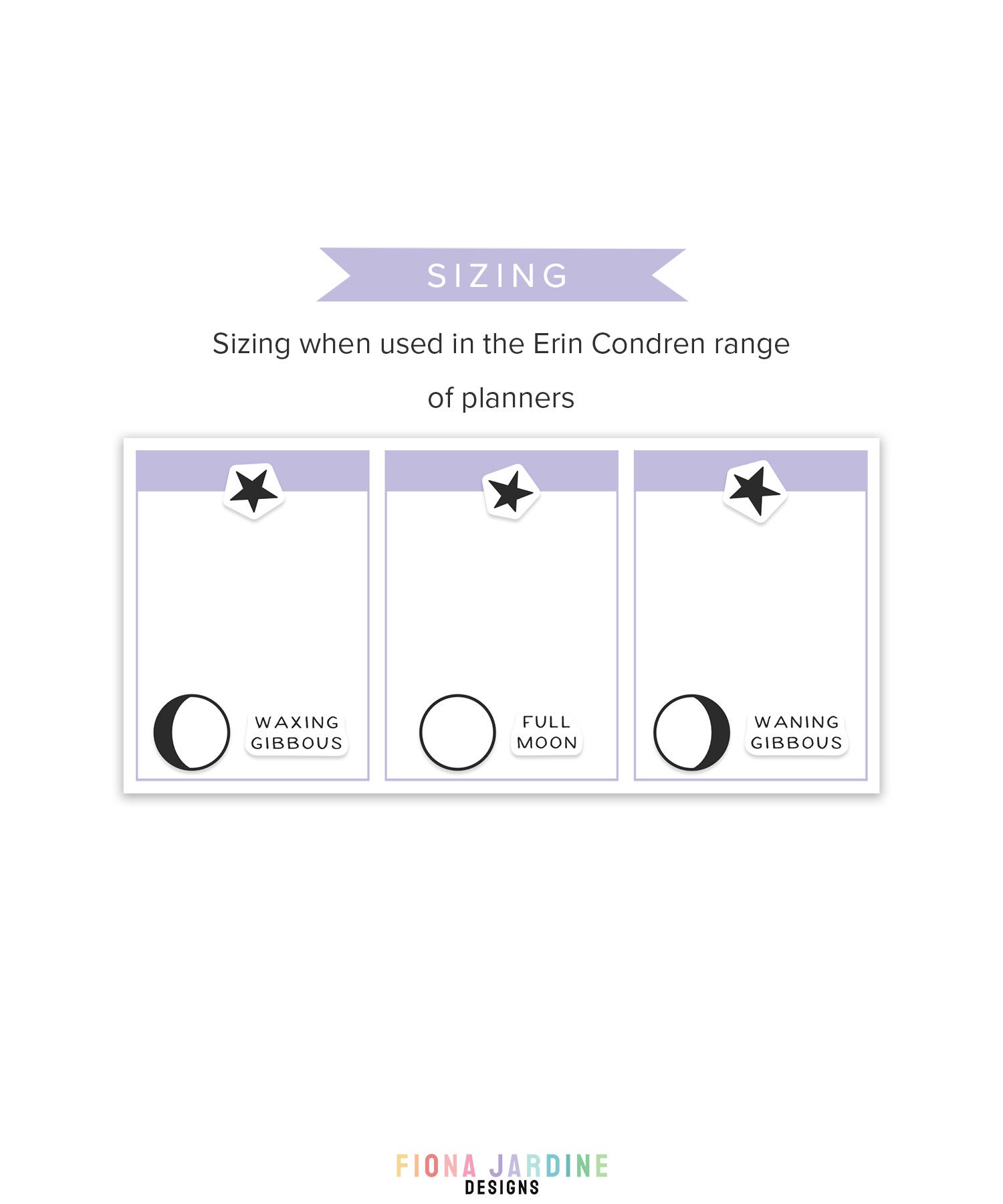 Moon Phase Printable Planner Stickers Bullet Journal - Etsy