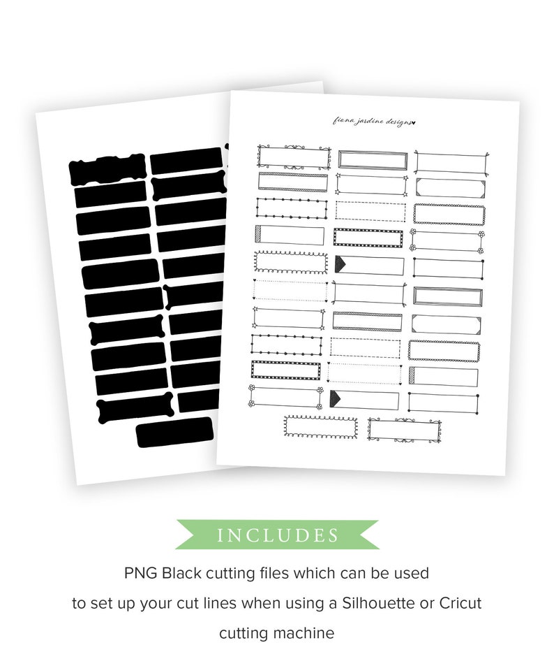 Printable Bullet Journal Stickers for Headers & Titles Etsy Australia