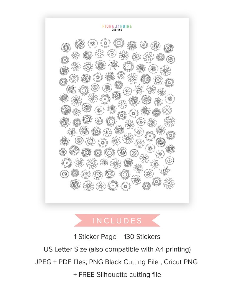 Cute Hand Drawn Printable Bullet Journal Stickers Decorative Etsy