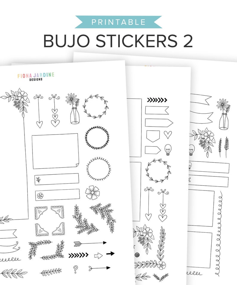 Printable Bujo Stickers - Printable Word Searches