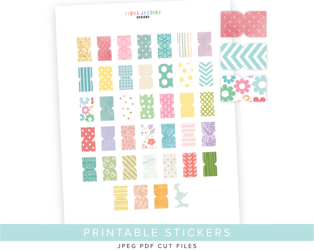 Patterned Printable Index Tabs for Organizing Planner, DIY Decorative ...