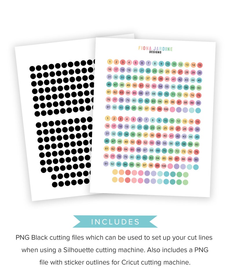 1100 Number Printable Planner Stickers Number Stickers for Etsy