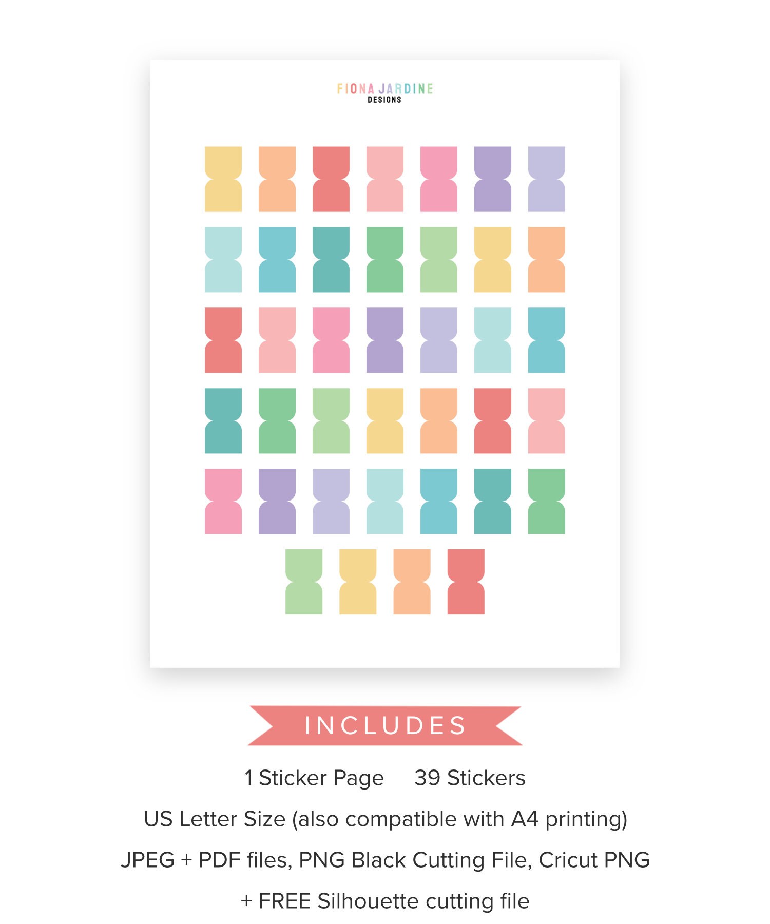 Plain Printable Index Tabs For Organizing Planner DIY Rainbow Etsy