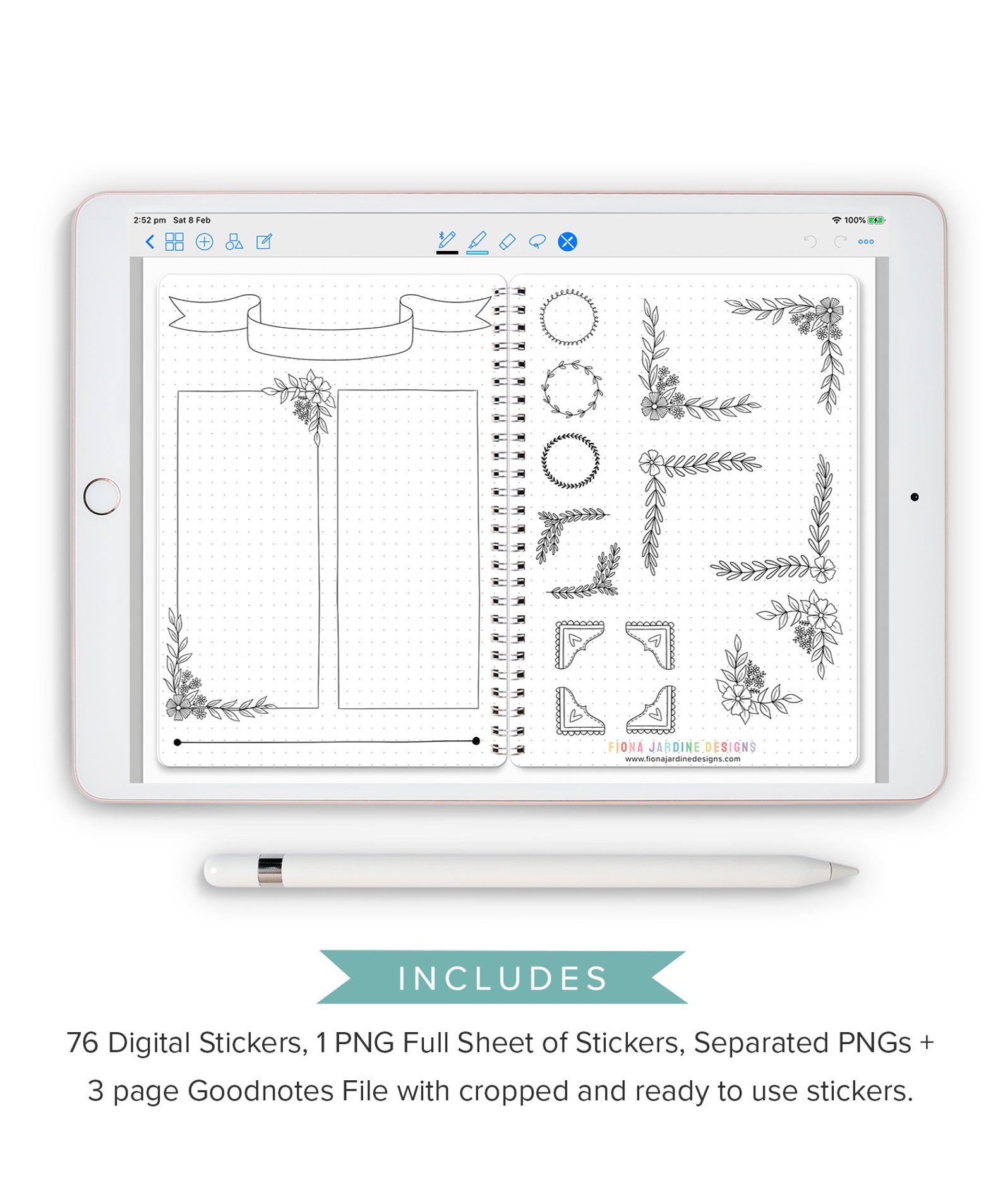 Digital BUJO Stickers Digital Bullet Journal Stickers for Etsy