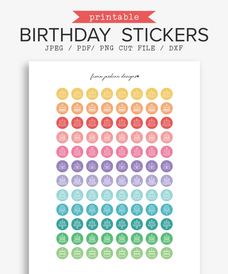 printable birthday planner stickers 15mm 059in round etsy