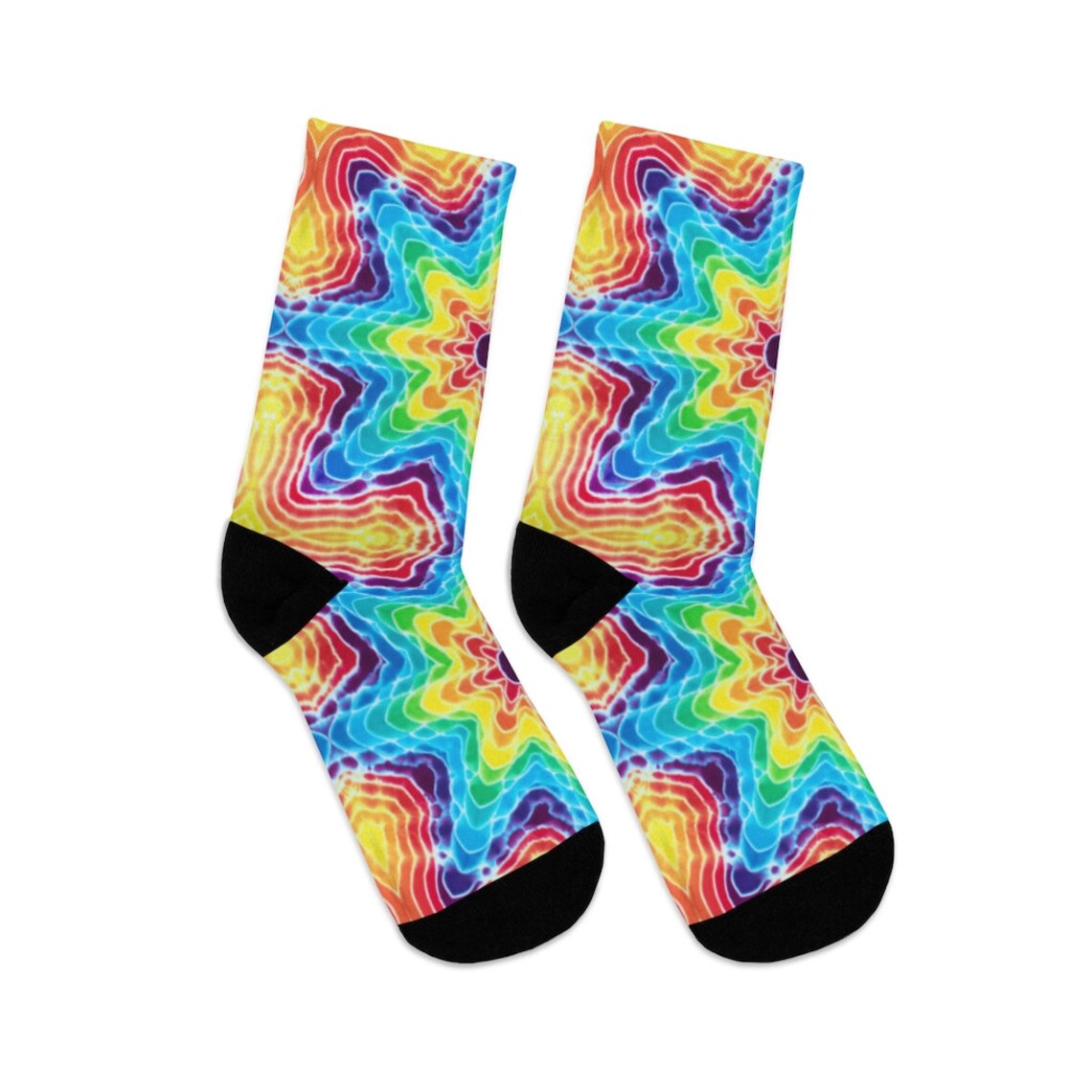 Tie Dye Print Socks Etsy