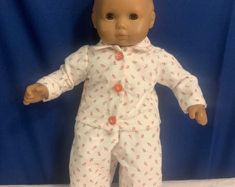 Bitty Baby PJ’s with pink rosebuds