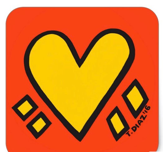 Hearts Sticker - Etsy