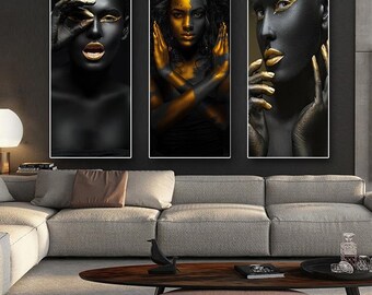 Black Canvas Art Etsy