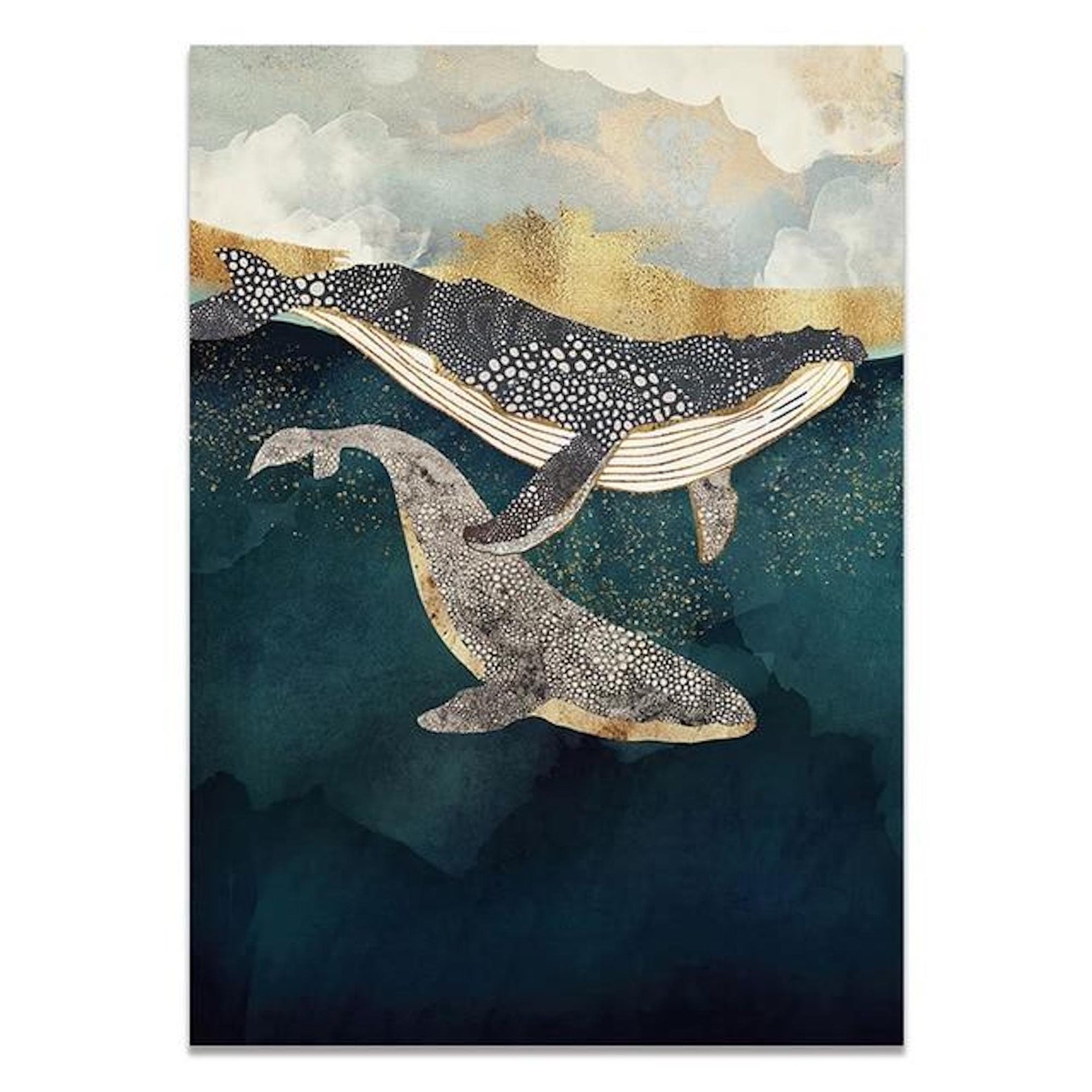 Whale Art Canvas Wall Art Prints Set of Prints Printable Wall Etsy