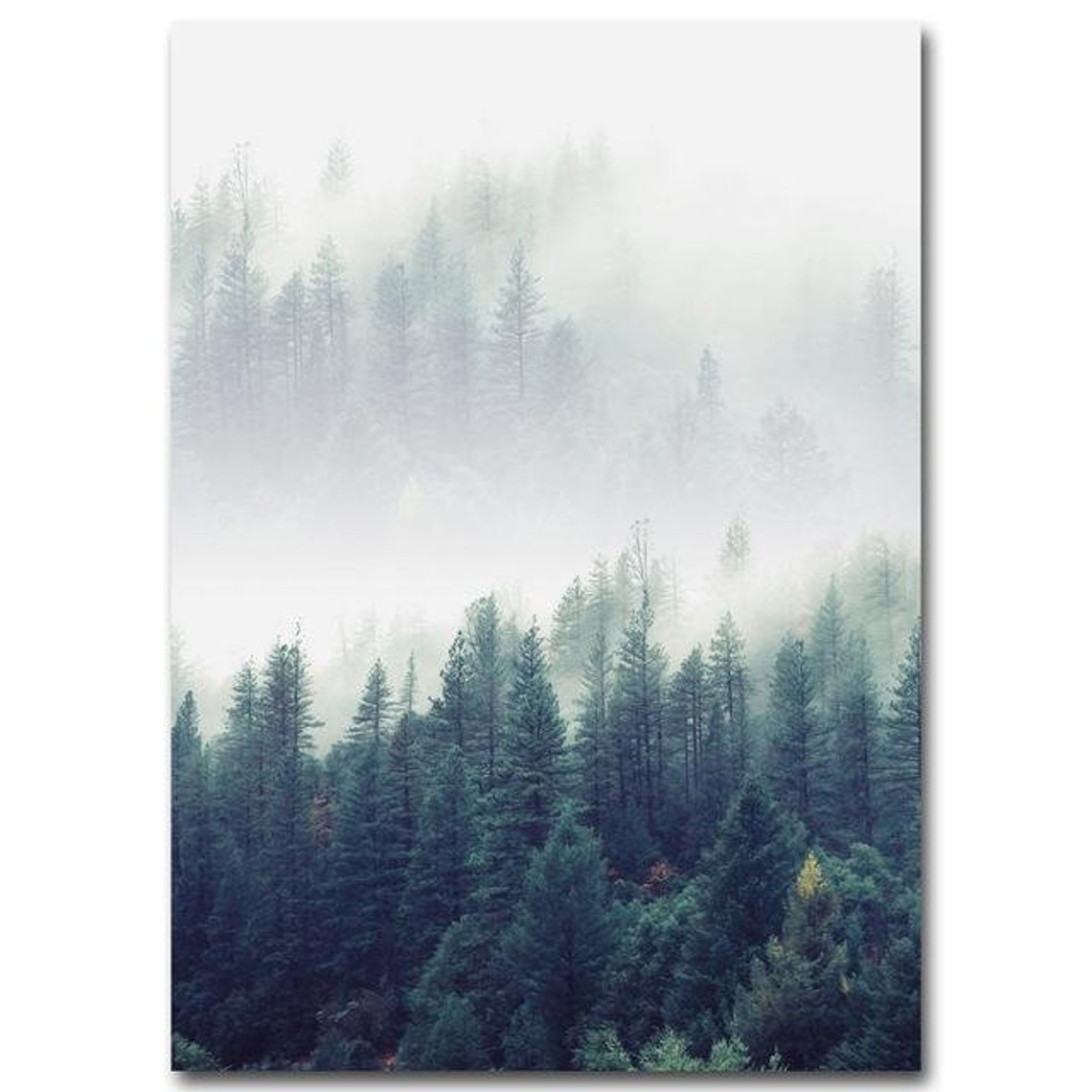 Foggy Forest Wall Art Forrest Landscape Wall Art Forest Wall Decor ...