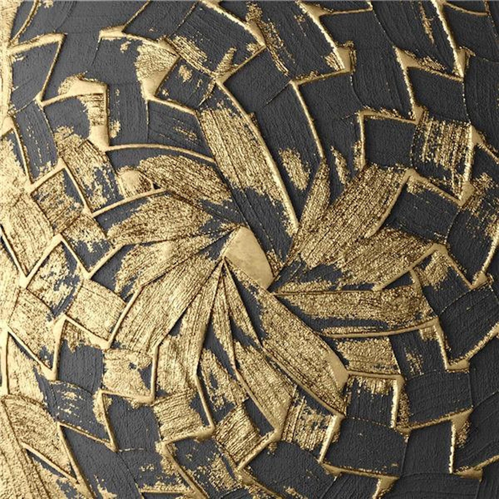 Abstract Gold and Black Retro Geometry Prints Canvas Wall Art - Etsy