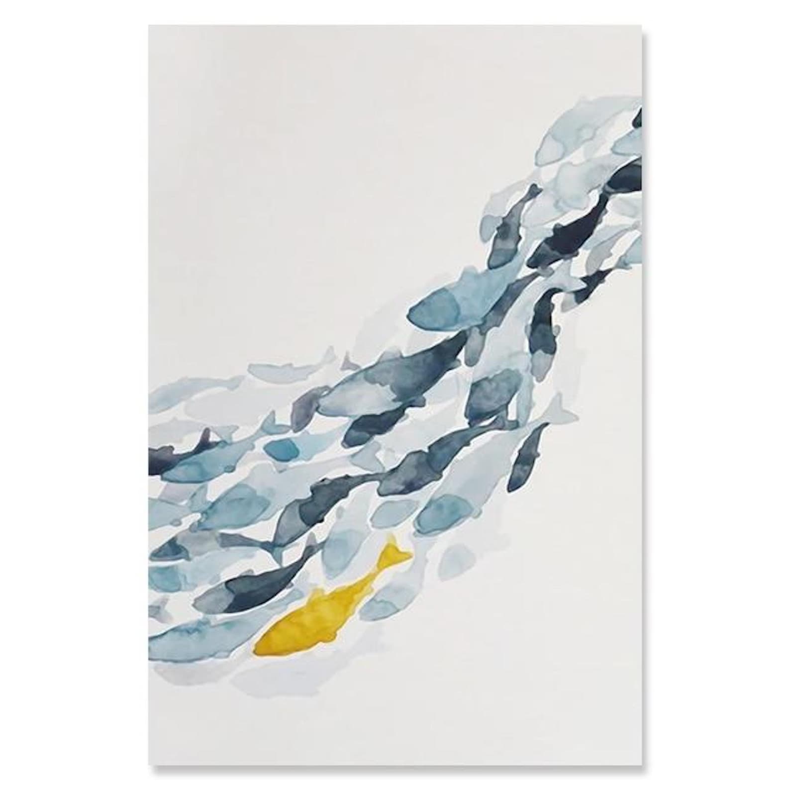 Fish Prints Wall Art Nordic Simple Abstract Fish Group Contemporary Art