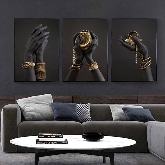 cadre decoration murale pour salon tableau decoration mura affiche murale  decoration maison peinture à l'huile sur toile avec femmes africaines, pour  salon - AliExpress