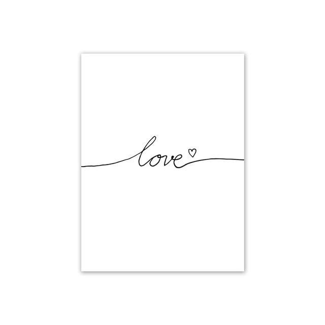 Love Wall Art Love Print Love Quotes Black and White Art Love Wall