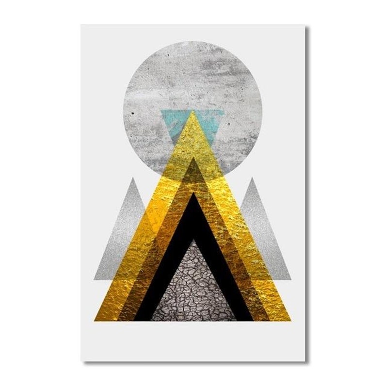 Geometric Wall Art Set Art Canvas Contemporary Art Canvas Wall Art