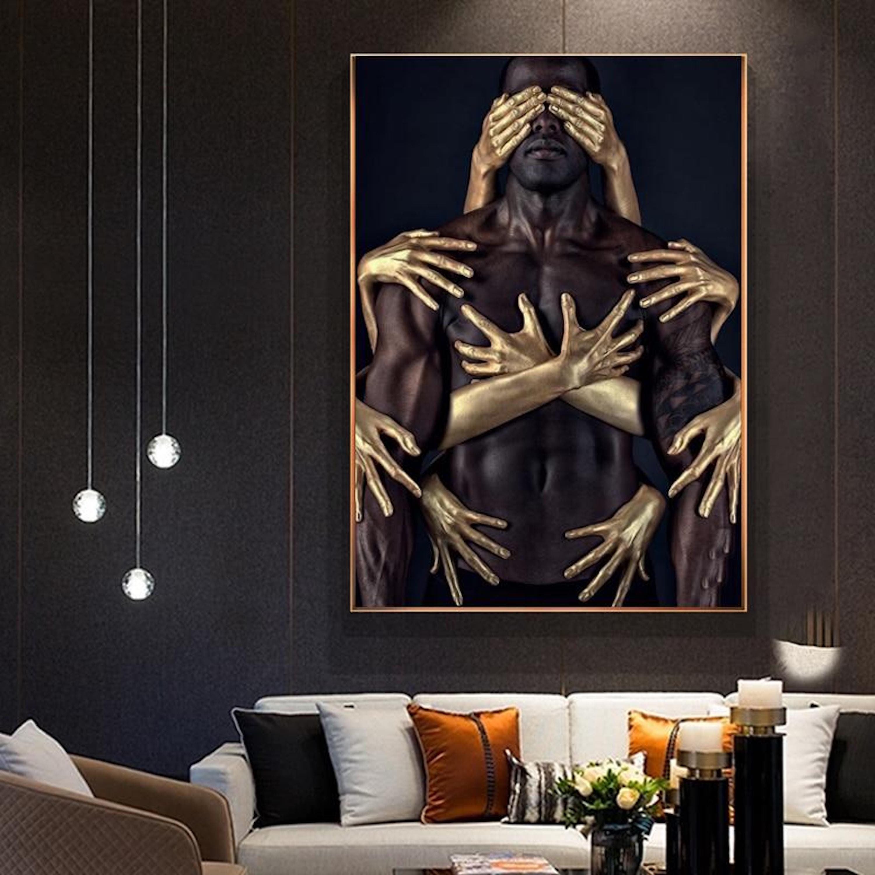Above Bed Art Male Nude Art Print Black Man Art Black Man Poster