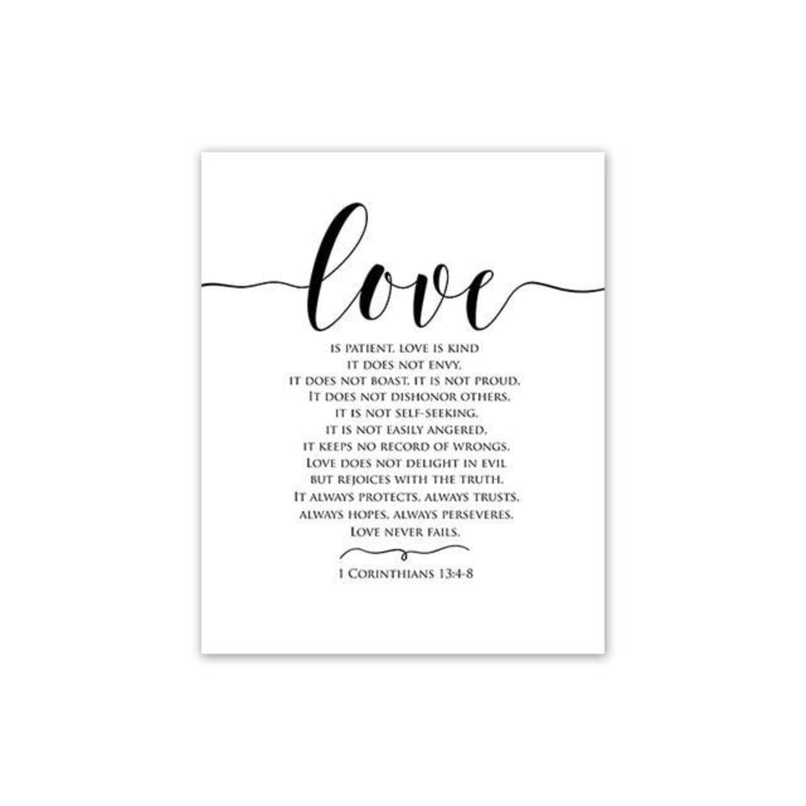 Love Wall Art Love Print Love Quotes Black and White Art Love Wall