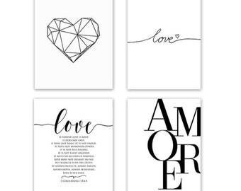 love wall art love print love quotes black and white art love wall decor love typography modern love print life quotes wall love print