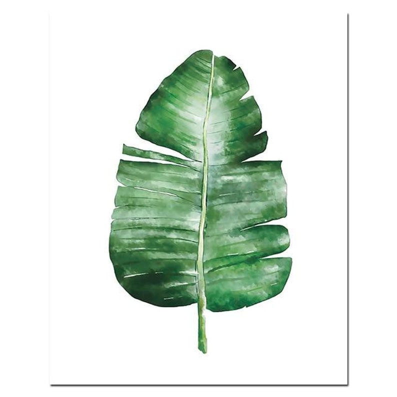 3 Piece Tropical Palm Leaf Wall Art Print Set Botanical Art Leaves ...