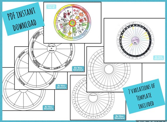 Phenology Wheel Nature Journal Calendar Observation Natural World PDF  Download Home Education Home-schooling Unschooling - Etsy