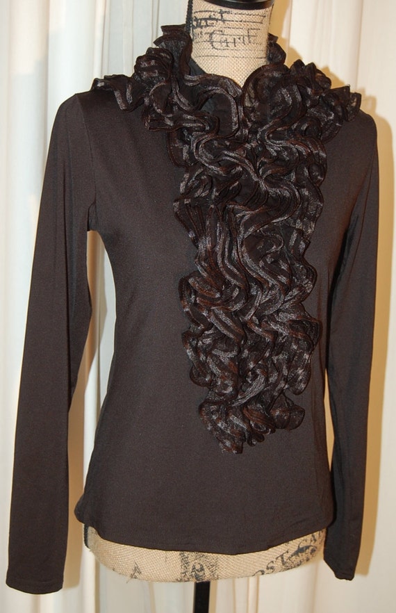 70s black disco blouse | 80s Pop Culture collectio