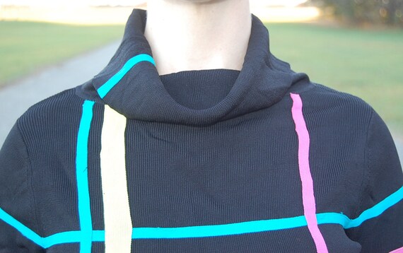 80s does 60's mod pullover | Twiggy color block s… - image 3