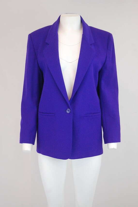 purple long blazer