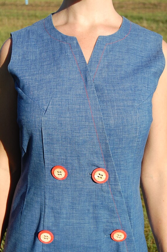 white blue jean dress