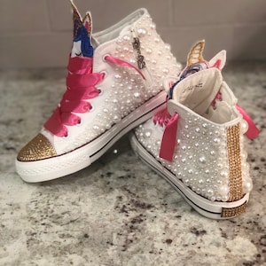 Custom unicorn bling shoes